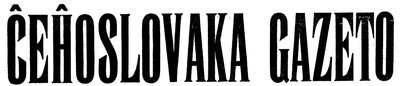 Ĉeĥoslovaka Gazeto