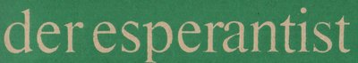 Esperantist, Der