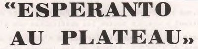 Esperanto au Plateau