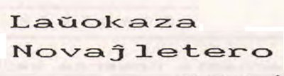 Laŭokaza Novaĵletero